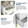 thumbnail image 5 of Yardi Yard Modern 2 Drawer Accent Nightstand for Bedroom witn Golden Metal Legs, White, 5 of 9