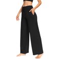 thumbnail image 5 of JoliSweat Wide Leg Sweatpants Women Baggy Low Rise Sweatpants with Pockets Spring Fall Y2K Drawstring Straight Leg Sweatpant Black XXL, 5 of 5