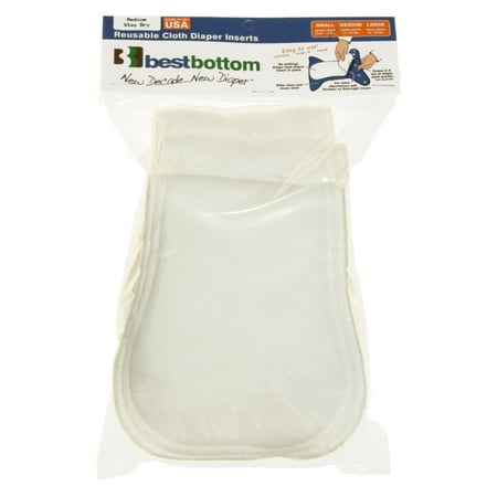 Best Bottom Stay Dry Diaper Insert, 3-Pack,