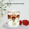thumbnail image 2 of Aromatherapy Scented Candles, Daroma Jar Jelly Candle with Organic Dried Flower, 100% Nature Coconut Wax and Essential Oil, Long Burning, Relaxing for Bath, Yoga,Holiday Gifts for Birthday,Velvet Rose, 2 of 8