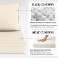 thumbnail image 6 of Snubbull Outdoor Deep Seat Cushion Set, 2 Pieces 24"x24"x6.5" Patio Furniture Replacement Cushions with Tie Straps, Waterproof Fade Resistant Removable Zipper Cover, Cream, 6 of 7