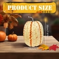 thumbnail image 3 of Clearance Under $10 | Large Spotted Artificial Pumpkin with Natural Vine for Fall Halloween Decor Orange, 3 of 5