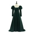 thumbnail image 2 of Women's Velvet Regency Gown - Elegant Dark Green Formal Dress with Royal Silhouette, 2 of 8