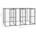 thumbnail image 4 of vidaXL Chenil Extérieur pour Chien en Acier 7,26 M2, 4 of 4