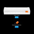 thumbnail image 3 of Unique Bargains Paper Trimmer, Plastic Portable A5 Paper Cutter Slicer Tool with Side Ruler Cutter Head, White, 3 of 6