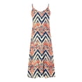 thumbnail image 4 of Vestidos de Verano con Cuello en V para las Mujeres 2025 Imprimir Vestido de Cuello Redondo sin Mangas Vestidos Largos Casuales, Ligeros Y de Moda, 4 of 5