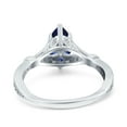 thumbnail image 7 of Art Deco Marquise Ring Blue Sapphire CZ 925 Sterling Silver Size 10, 7 of 7