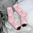 thumbnail image 5 of Cauagu Pink Flamingo Print Crew Socks for Women and Men,Adult Athletic Running Socks 1-Pair Sports Socks Work Gear Socks with Moisture Wicking, 5 of 6
