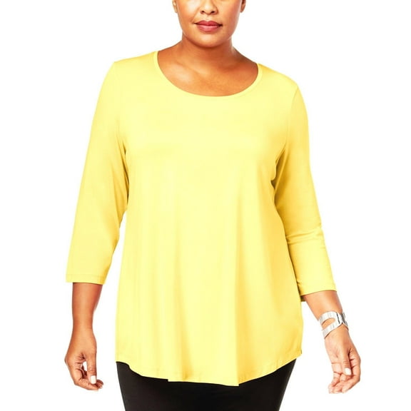 Women's T-SHIRT Scoop Neck Bamboo Top Casual Soft Loose Fit 1X 2X 3X