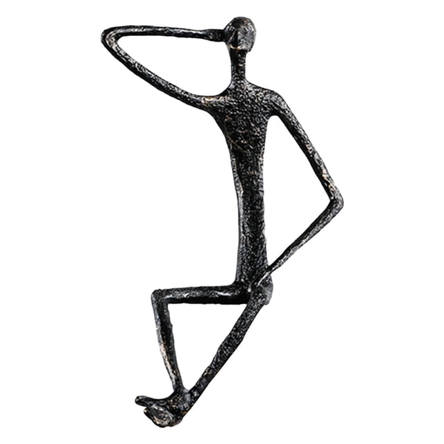 Figura humana abstracta, estatua de metal para decoración del hogar, regalo de cumpleaños, adorno. B 19x7.5x28cm