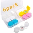 thumbnail image 1 of Estuche para lentes de contacto BAMAIA de 6 unidades con tapa abatible, caja de almacenamiento, kit de viaje portátil para lentes de contacto (color), 1 of 5