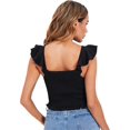 thumbnail image 2 of Bralette liso con volantes y nudo frontal sin espalda para mujer Negro Shirred New XL Negro Shirred New XL Xishao ropa, 2 of 2