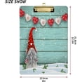 thumbnail image 3 of Coolnut Traditional Gnome Santa Claus Wood Pattern 12.5"x9" Clipboard, Acrylic Fashion Letter A4 Size Clipboards with Metal Clip for Nurses, Students,Teacher,Women, Man-Silver12x9in, 3 of 7