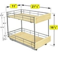thumbnail image 4 of LYNK PROFESSIONAL® SELECT™ Pull Out Cabinet Organizer - Lifetime Ltd Warranty- Slide Out Drawers for Kitchen Cabinets - Sliding Pantry Shelves - Roll Out Shelf for Pots, Pans 11" x 21", Double, 4 of 8
