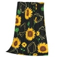 thumbnail image 3 of Bingfone Sunflowers3 Print Flannel Fleece Blanket Throw Blanket For Bed,Sofa,Couch,Travel,Camping(80"X60"), 3 of 9