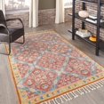 thumbnail image 6 of Momeni Nomad Wool Hand Knotted Rust Area Rug 5' X 8', 6 of 7