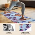 thumbnail image 4 of Colorful Flower Butterfly Pattern Hot Yoga Mat Towel Non Slip for Hot Yoga - Quick-Drying Yoga Mat Cover with 4 Corner Pockets with Travel Bag - Hot Yoga Towel Non Slip 74"x26", 4 of 6