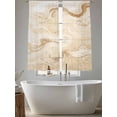 thumbnail image 6 of Beige Marble Semi Sheer Curtains 72 Inch Length 2 Panels Set, Chic Neutral Minimalist Fluid Aesthetic Sheer Kitchen Curtain Privacy Voile Window Curtain for Living Room Bedroom Rod Pocket Drapes, 6 of 7