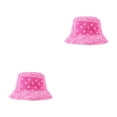 thumbnail image 2 of Minnieouse Algodón Disfrute de aventuras al aire libre Durable y fácil de limpiar Gorra de pescador Elegante Cómodo Sombrero de pescador blanco Rosa roja M (56-58 cm) 2piezas, 2 of 6