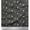 thumbnail image 1 of Soimoi Gray Rayon Crepe Fabric Circle & Oval Geometric Print Sewing Fabric Yard 46 Inch Wide, 1 of 3