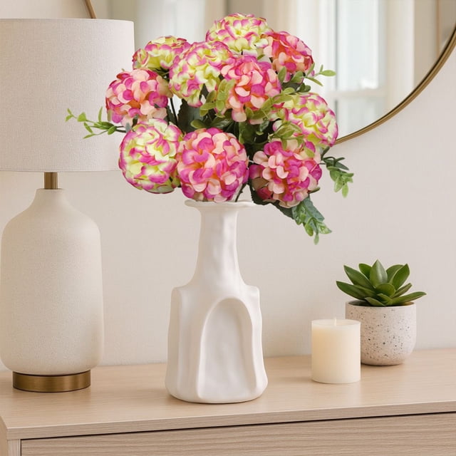 Flor artificial para decoración del hogar, bodas, centros de mesa, jardín, tamaño de cabeza de 36 cm, vibrante y de aspecto realista, incluye una flor.
