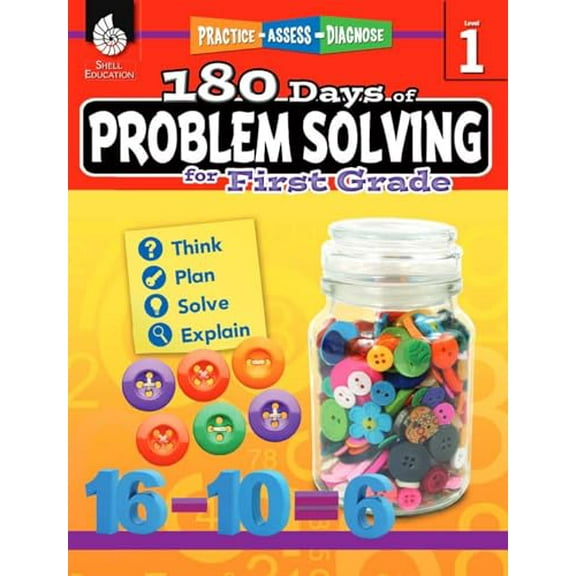Pre-Owned 180 Days of Problem Solving for First Grade: Practice, Assess, Diagnose (Paperback 9781425816131) by Kristy Stark