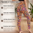 thumbnail image 4 of SEANATIVE Womens High Waist Leggings Colorful Paisley Flower, 2XL, 4 of 6