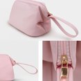 thumbnail image 4 of Bolsa de maquillaje de cuero de PU, pequeña bolsa de maquillaje, bolsa de cosméticos de viaje, bolsa de maquillaje portátil para mujeres y niñas, 4 of 5