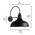 thumbnail image 4 of Aiwen Black Metal Oversize Wall Sconce, Modern Indoor/Outdoor Light Fixture, 4 of 10