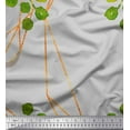 thumbnail image 1 of Soimoi polyester Crepe Fabric Leaves & Ranunculus Floral Decor Fabric Printed Yard 52 Inch Wide, 1 of 3
