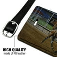 thumbnail image 3 of Harness Racing Track Horse Racer Rectangle Leather Luggage Card Suitcase Carry-On ID Tag, 3 of 8