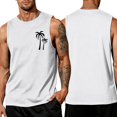 thumbnail image 2 of Uwinwear Men's Tank Tops Beach Summer Sleeveless Shirts Graphic Palm Tree Vacation Tanks Muscle Gym Tank Top Casual Sleeveless Vest,White,M, 2 of 4