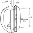 thumbnail image 6 of Involute Sliding Patio Door Handle Set - Handle Replacement Set for Patio Glass Screen Door Repair | Sliding Door Pull Handle Set Fits 4-15/16" Hole Spacing, 6 of 6