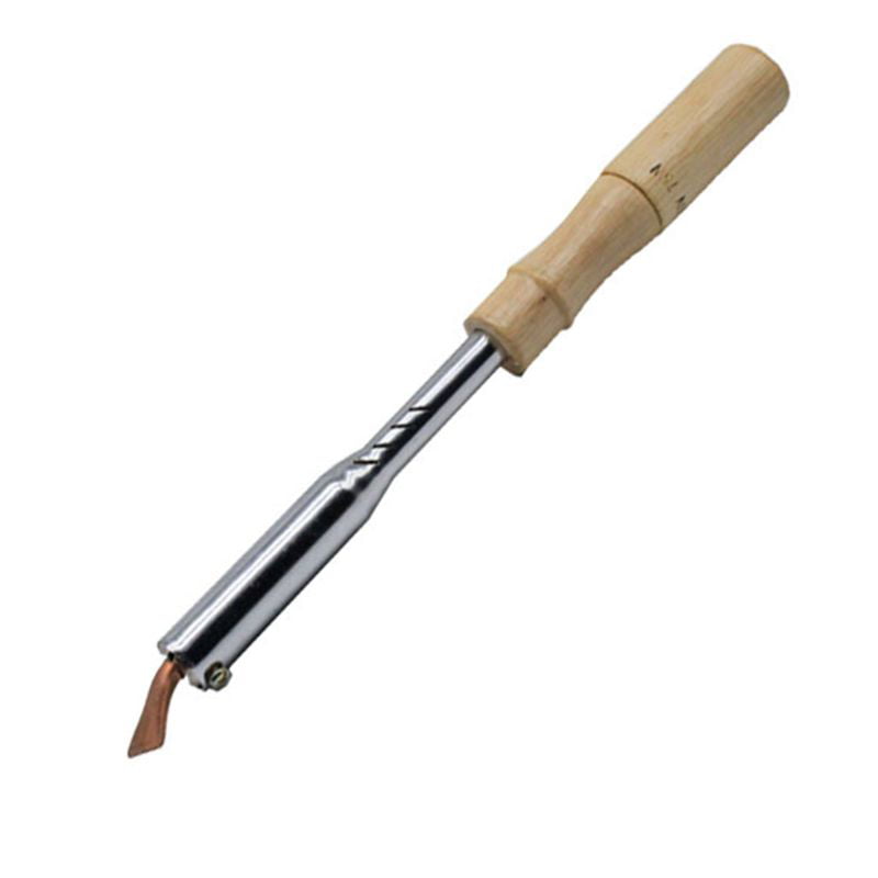 220V Heavy Duty High Power Electric Soldering Iron Chisel Tip Wood Handle KN 