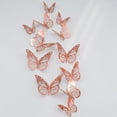 thumbnail image 2 of 12 Uds. Pegatinas de pared de mariposas decorativas huecas en 3D para decoración del hogar de la habitación pegatinas de nevera regalo para niños papel tapiz de mariposa artesanal DIY Tan Jianjun unisex, 2 of 2