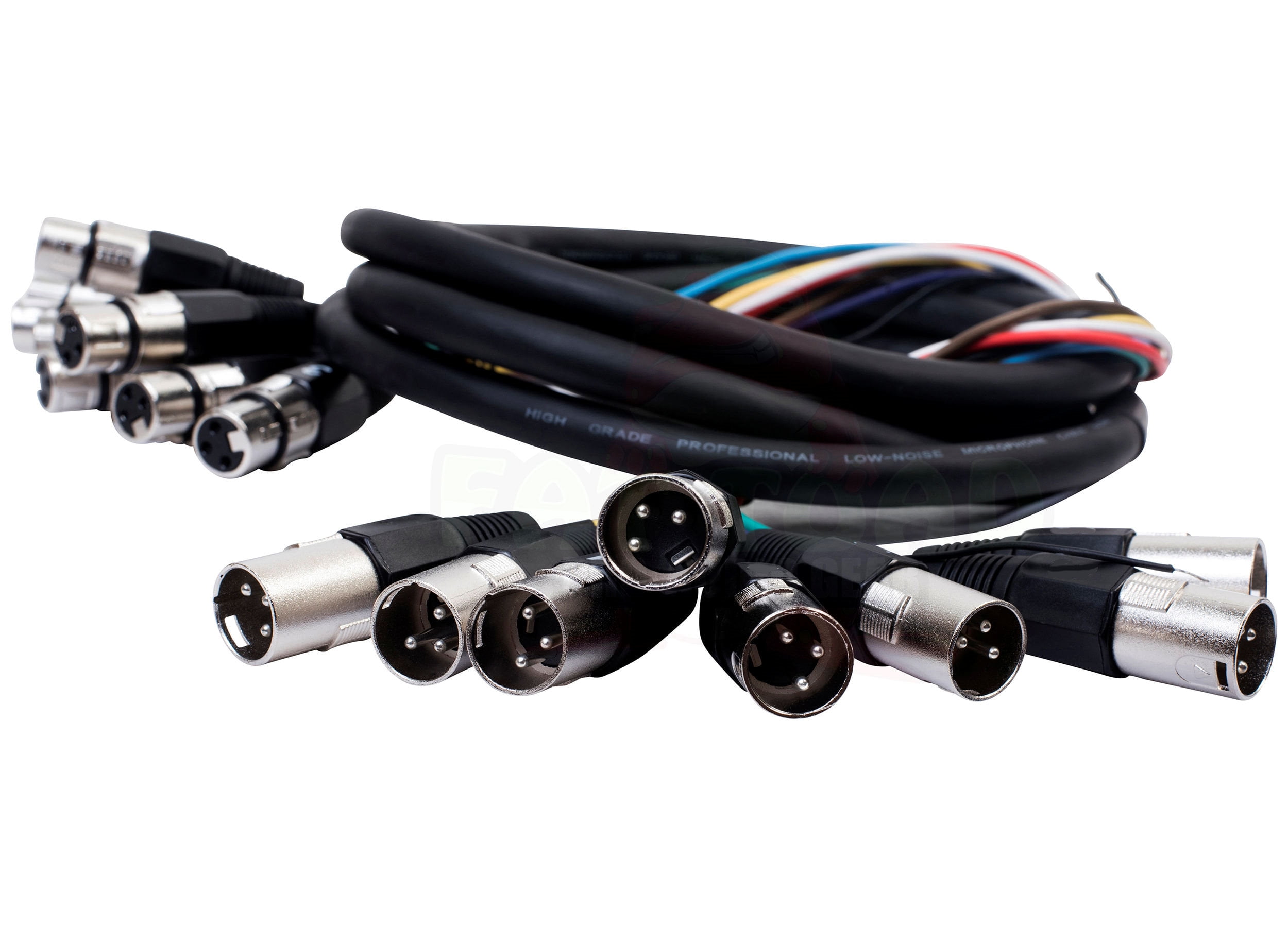 Fat Toad 8 Channel XLR Snake Cable Patch -10Ft Recording Studio PA DJ Microphone
