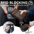 thumbnail image 3 of Cartera Furid Slim RFID de Cuero Genuino con Clip para Dinero, 3 of 9