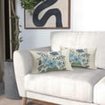 thumbnail image 2 of Sage Green Blue Pink Floral Pillow Covers 12x20 Set of 2 Spring Flower Print Decorative Throw Pillow Cases Outdoor Farmhouse Decoration for Sofa Couch Bed, 2 of 6