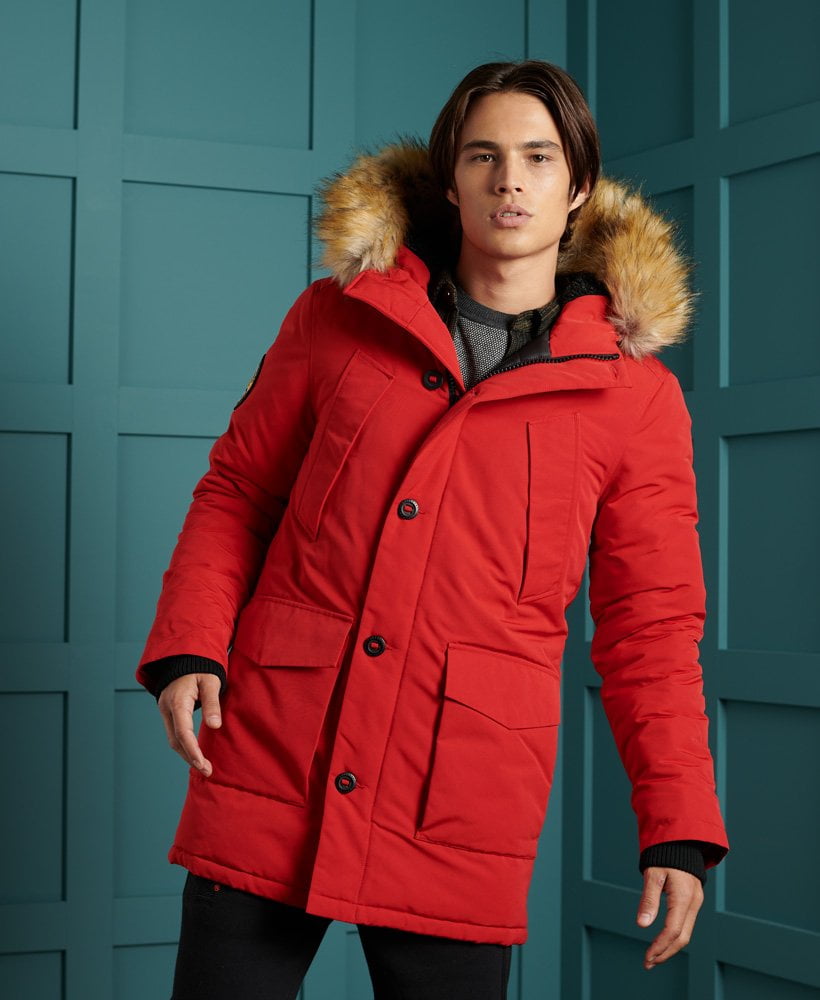 Misverstand Geelachtig Niet essentieel Superdry Mens Everest Parka Jacket RED-M - Walmart.com