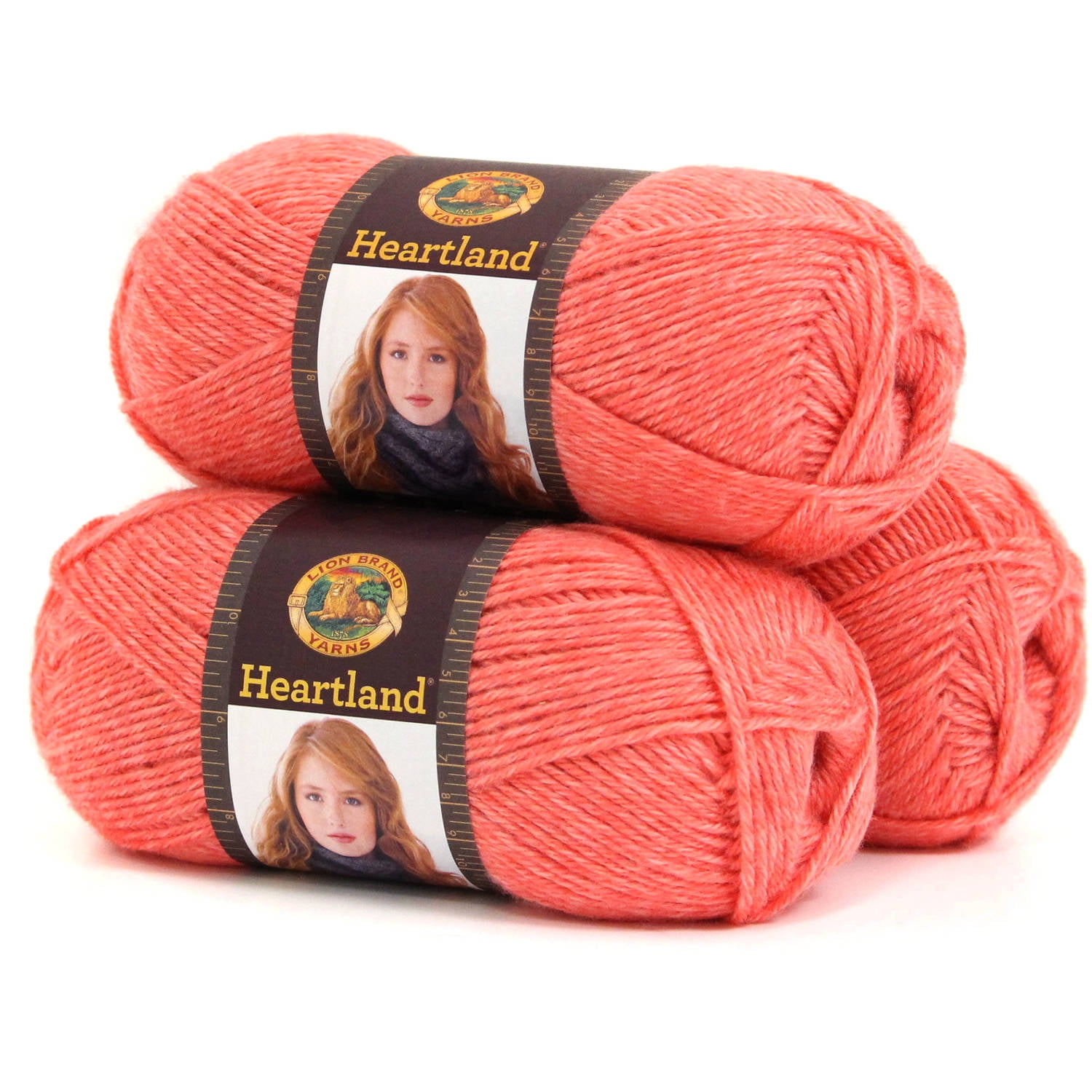 Lion Brand Yarn Heartland 100 Percent Acrylic Yarn, 3 Pack