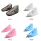 thumbnail image 2 of Bewildely 1 par de zapatos botas para la lluvia cubierta impermeable zapatos de lona cubre zapatos reutilizables Paraguas de lluvia blanco S, 2 of 6