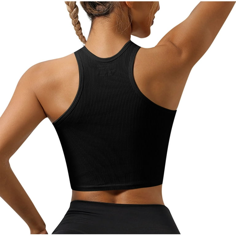 ZQUUVOU Tank Top For Women Turtleneck Halter Sleeveless Solid