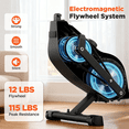 thumbnail image 3 of 16 Levels Magnetic Rowing Machines for Home, 350LBS Capacity, 55-115LBS Quiet Resistance, Foldable Indoor Row Machine with LCD Monitor, Comfortable Seat, Bluetooth App Supported, Tablet Holder, 3 of 11