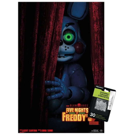Five Nights at Freddy's Movie 2 (2025) - Bonnie One Sheet Wall Poster with Push Pins, 14.725" x 22.375"