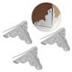 thumbnail image 1 of 12 Piezas Protector de Esquinas y Bordes de Metal para Muebles en Forma de Triángulo para Decorativo de Caja Protector de Cubierta Metalico(Plateado) Amonsee NO, 1 of 6