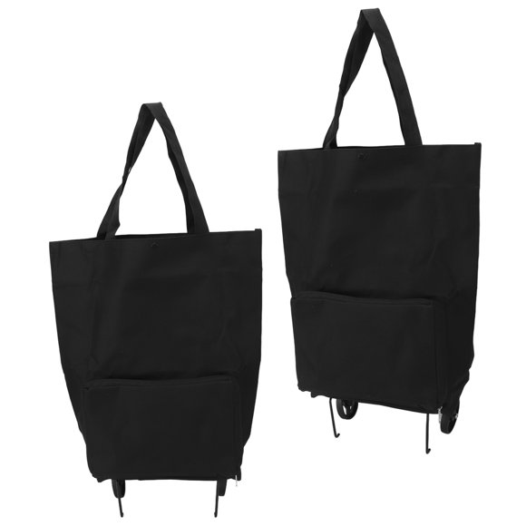 Foldable Shopping Cart, Portable Multifunctional Fabric Storage Bag Portable Shopping Bag With Wheels Handtruck