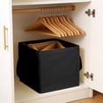 thumbnail image 6 of Black Rigid Hanger Organizer with Portable Handle - Sturdy Clothes Storage Rack, for Home Organization & Travel Convenience ( Black ), 6 of 6