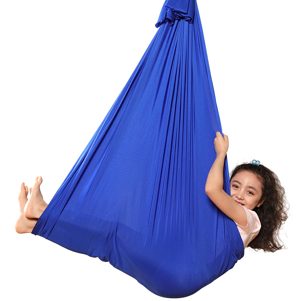 Elastic Kids Cuddle Swing Therapy Hammock for Autism ADHD ADD Royal Blue 