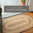 thumbnail image 5 of Homespice Kingston Jute Braided Area Rug, 8' x 10' Oval Multi Color, Reversible, Natural Jute Yarn Rustic, Country, Primitive, Farmhouse Style, 5 of 9