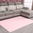 thumbnail image 2 of Matsuzay Alfombra de poliéster para dormitorio de 2 uds., alfombra rectangular para sala de estar de Color sólido, alfombrilla lavable para Decoración del hogar Rosa claro, 2 of 6